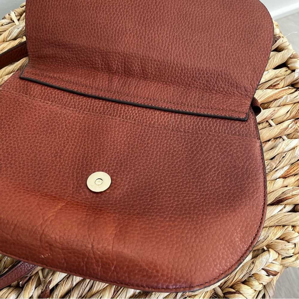 Halogen Rich Brown Leather Crossbody Bag - Picture 5 of 10